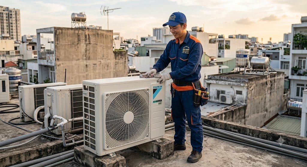 Bo mạch máy lạnh hoạt động ổn định sau khi sửa